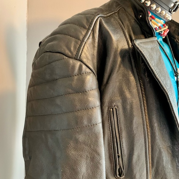 Japanese-Hardcore Biker Leather Jacket - Picture 6 of 12